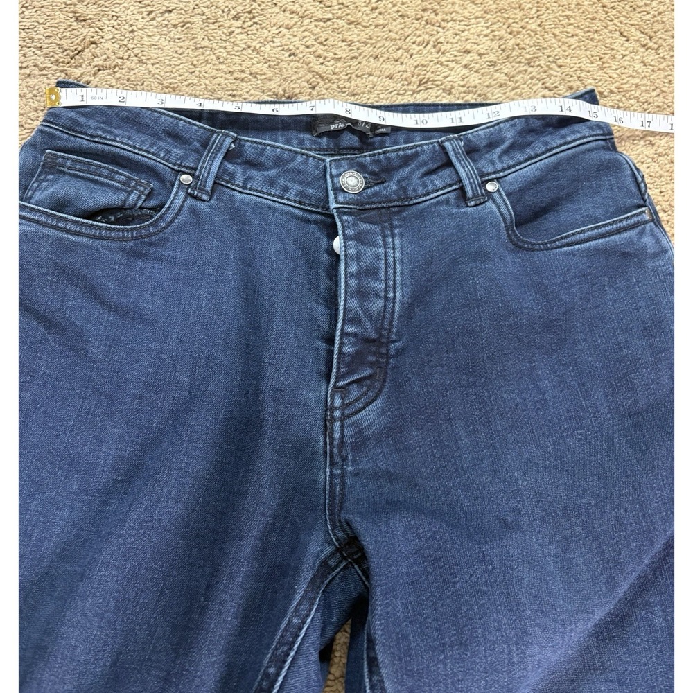Prana Jeans Women 8/29 Button Up Straight Leg Mid-Rise Dark Blue Denim Preppy - Picture 5 of 9